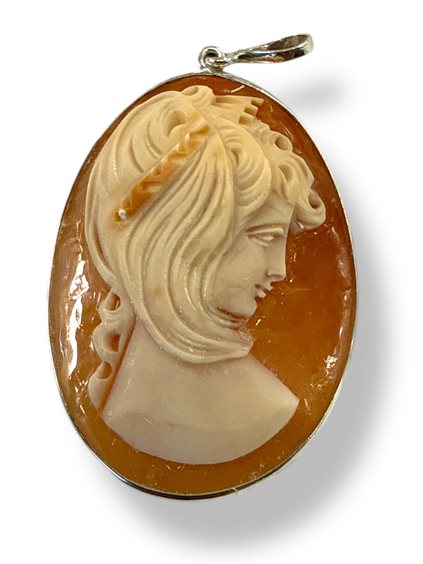 Pendant Mandile 1922 Woman Cammei  in Silver Conchiglia 2MCICM131 - 2MCICM131